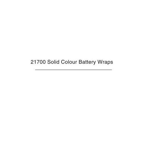 21700 Battery Wraps Solid Colour NZ