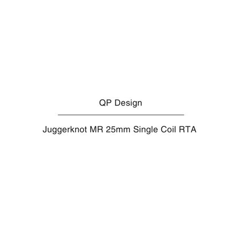 QP design Juggerknot MR  25mm Single Coil RTA NZ