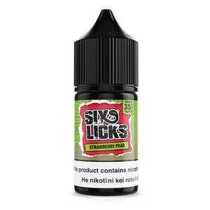 Six Licks Strawberry Pear (Truth or Pear) Nic Salt Vape Juice 30ml NZ