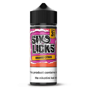 Six Licks Orange Citrus (Love Bite)  Vape Juice 100ml NZ