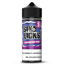 Load image into Gallery viewer, Six Licks Passionfruit Pear (Passion8) Vape Juice 100ml NZ