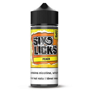 Six Licks Peach (peach perfect) Vape Juice 100ml NZ