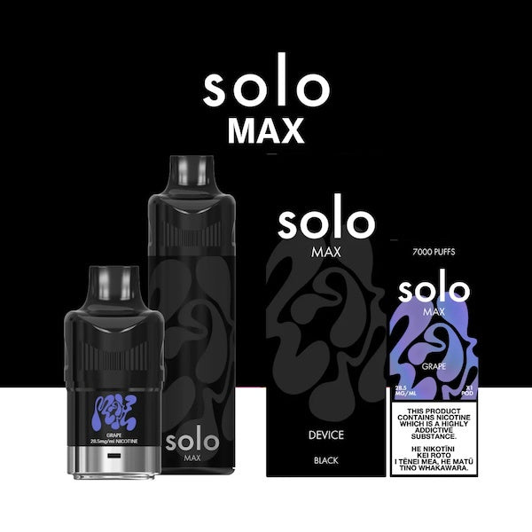 Solo Max 7000 puff disposable pre-filled Vape Pods NZ