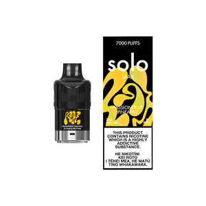 Solo Max Passionfruit Pineapple, 7000 puff disposable pre-filled Vape Pod NZ