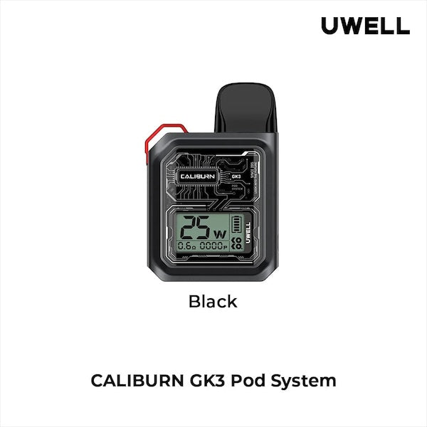 Uwell Caliburn G3 Black Pod Vape Kit, NZ