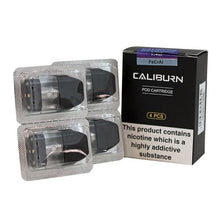 Load image into Gallery viewer, Uwell Original Caliburn, Caliburn Koko pod vape replacement pods, 1.2ohm 4 pack (Black)  NZ