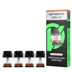 Vaporesso XROS series Pod Vape Kit 3ml, 0.6ohm (Orange) Replacement pods 4 pack, NZ