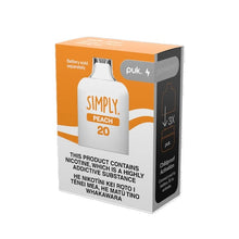 Load image into Gallery viewer, Vorteke Puk Simply Peach 20mg Disposable Nic Salt Pod Vape Device, NZ