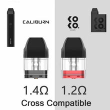 Load image into Gallery viewer, Uwell Original Caliburn, Caliburn Koko pod vape replacement pods, 1.0ohm (Red) and 1.2ohm (Black) Options, NZ